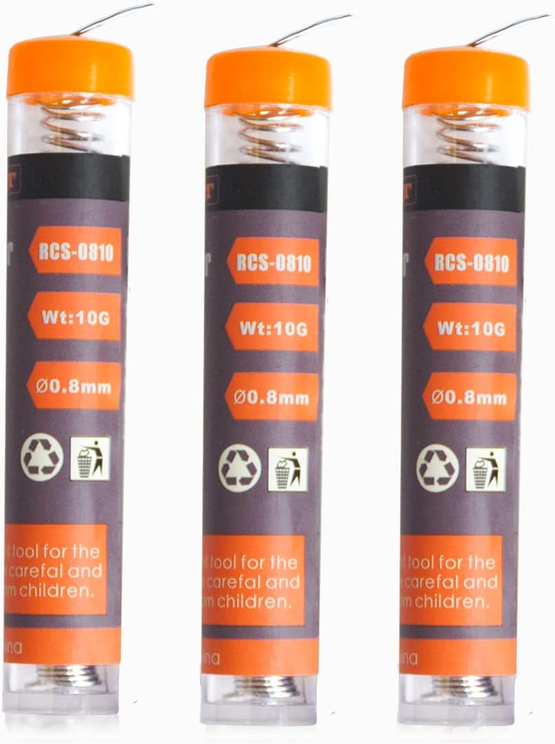 TOWOT Solder Wire with Rosin Core 3 PCS (1.2 mm/1.0 mm/0.8 mm) 10g, Content 1.8% Solder Flux Sn60-Pd40