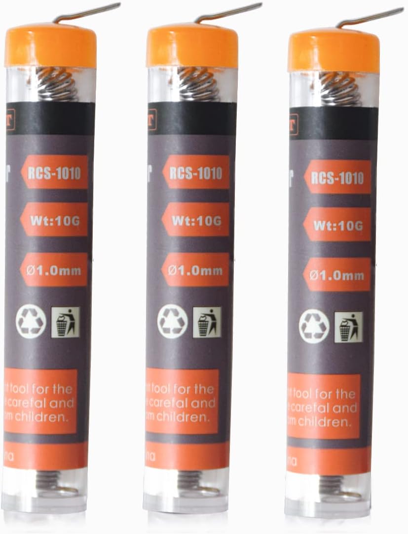 TOWOT Solder Wire with Rosin Core 3 PCS (1.2 mm/1.0 mm/0.8 mm) 10g, Content 1.8% Solder Flux Sn60-Pd40