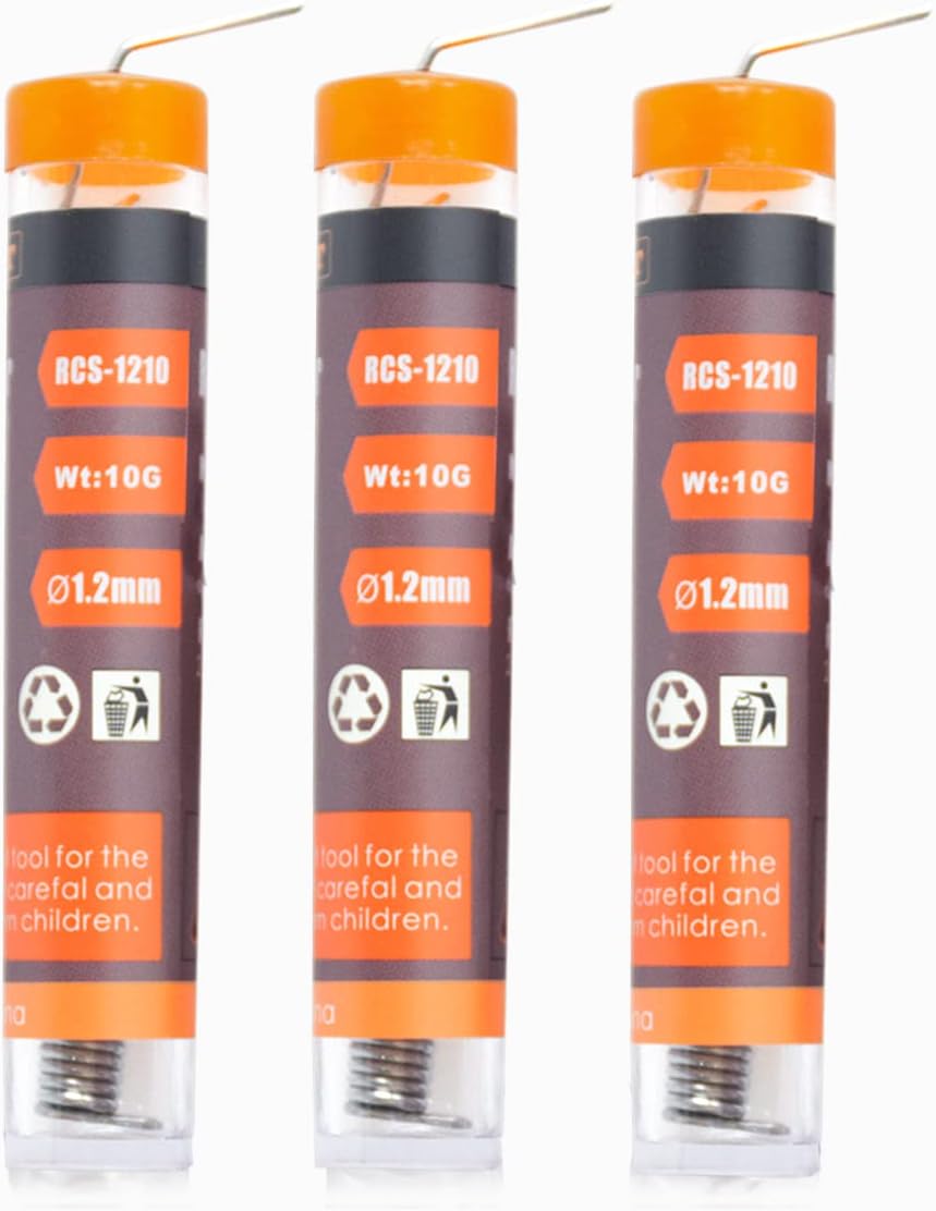 TOWOT Solder Wire with Rosin Core 3 PCS (1.2 mm/1.0 mm/0.8 mm) 10g, Content 1.8% Solder Flux Sn60-Pd40