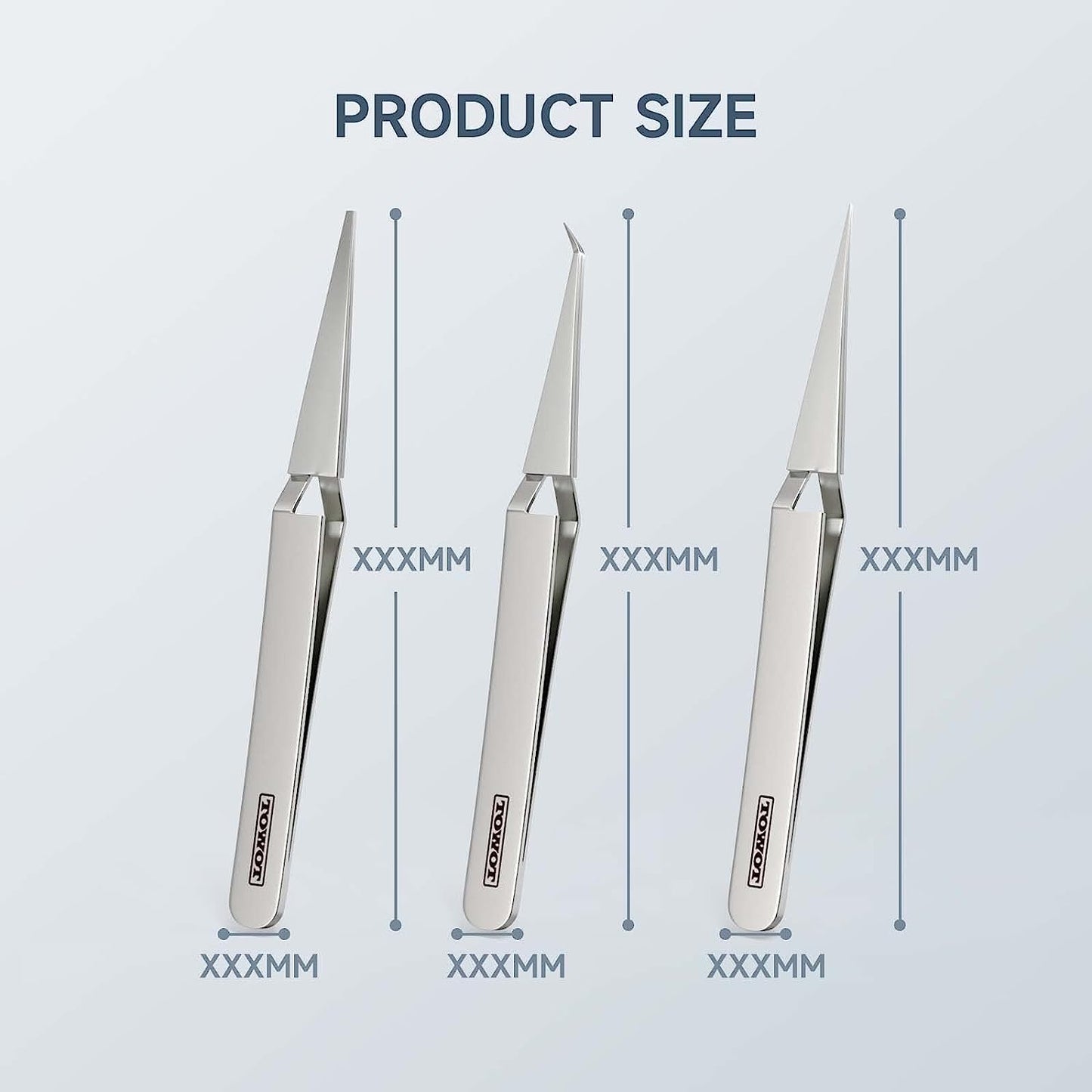 TOWOT Precision Tweezers Reverse Tweezers For Electronic Soldering Precision Reverse Ceramic Tweezers Non-Conductive Heat Resistant (Reverse Tweezer Set)