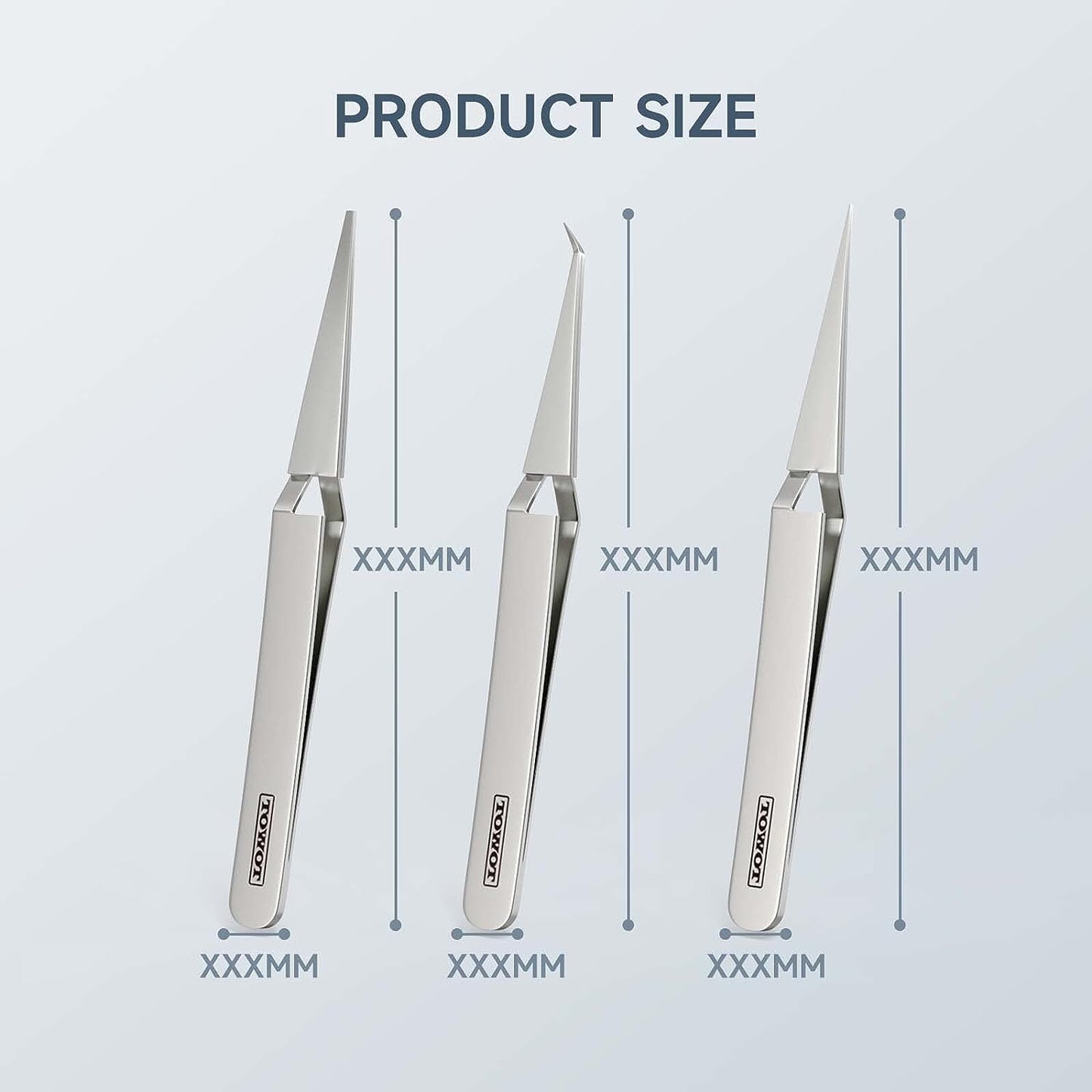 TOWOT Precision Tweezers Reverse Tweezers For Electronic Soldering Precision Reverse Ceramic Tweezers Non-Conductive Heat Resistant (Reverse Tweezer Set)