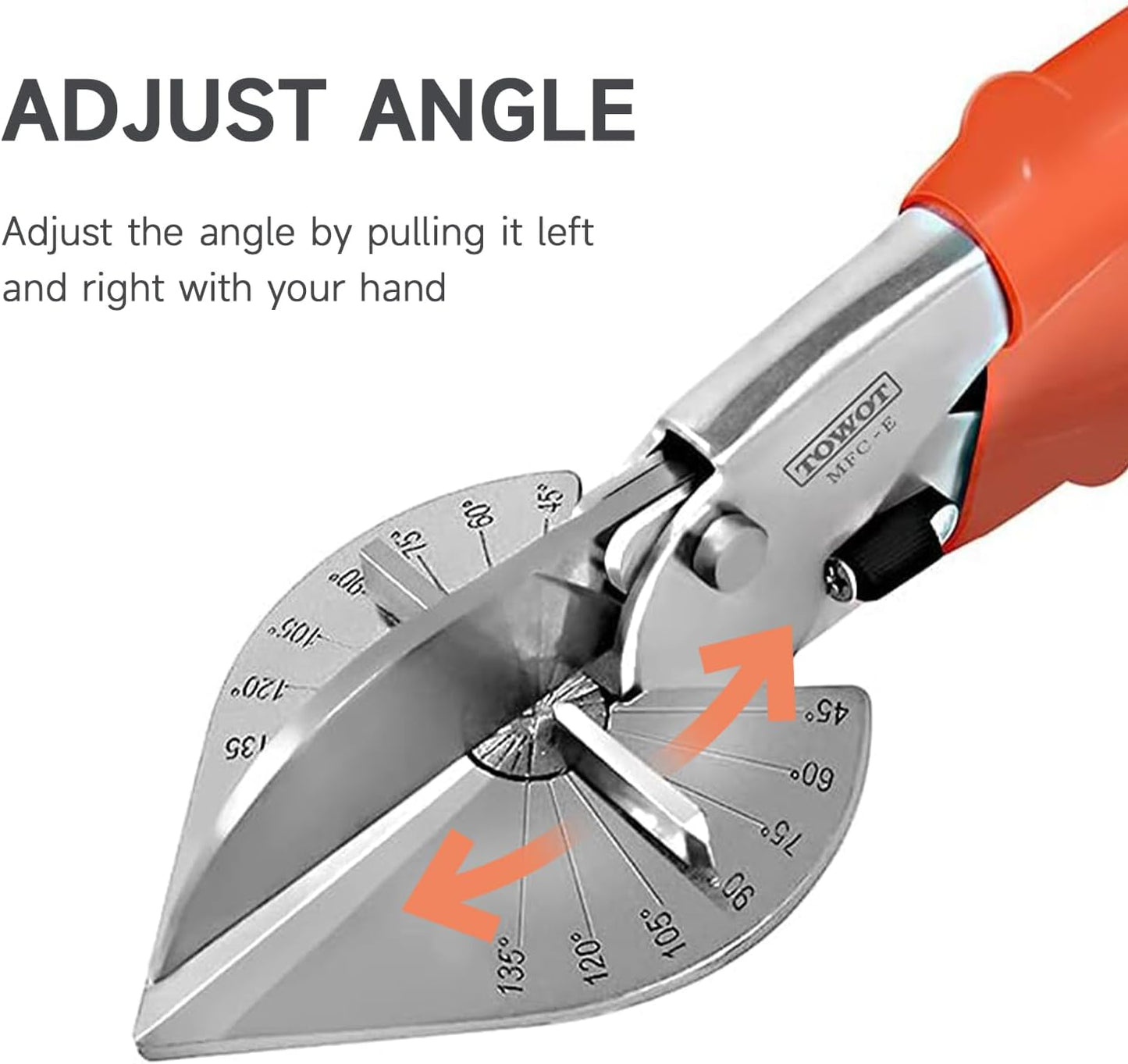 TOWOT Sharp Multi Angle Miter Shear Cutter, Adjustable at 45 To 135 Degree With Safety Lock Hand Tools for Cutting Plastic, PVC and Molding Trim