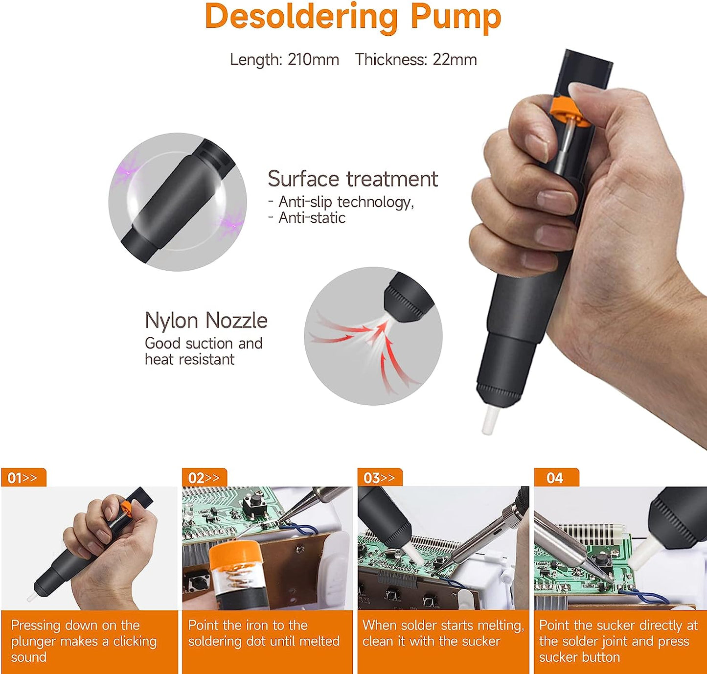 TOWOT Soldering Iron Kit, Electronic Soldering Iron 60W Adjustable Temperature, Deoldering Pump, Tin Wire, Solder Wick, Tweezers, Soldering Iron Tips Set, Soldering Iron Stand, Wire Strippers