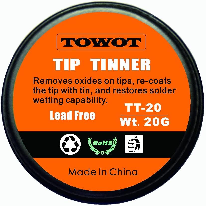 TOWOT Lead Free Tip Tinner, Solder Tip Cleaner20 g in 0.8 oz. Container