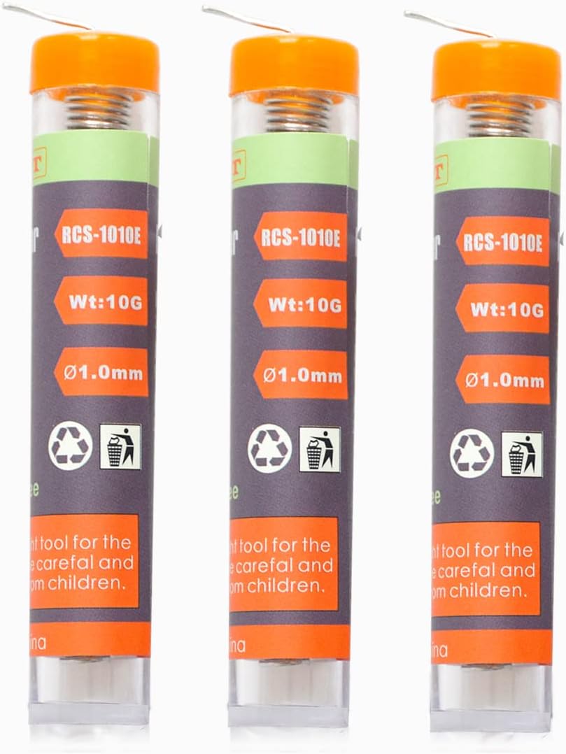 TOWOT Lead Free Solder Wire with Rosin Core, 3 PCS (1.2 mm/1.0 mm/0.8 mm) 10 g Tin Lead Rosin Core Flux Iron Welding Tool for Electrical Soldering