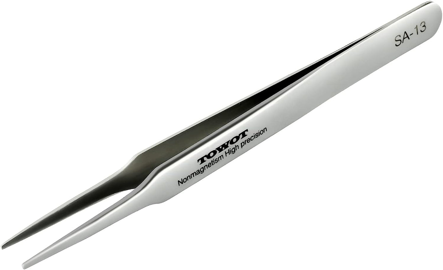 Precision Tweezers, 5 PCS Machine Tweezers Made of Stainless Steel Heat Resistant for Craft, Electronics, Soldering, Medical and Experimental Work, Jewelry-Making, Non-Magnetic Tweezers, by TOWOT