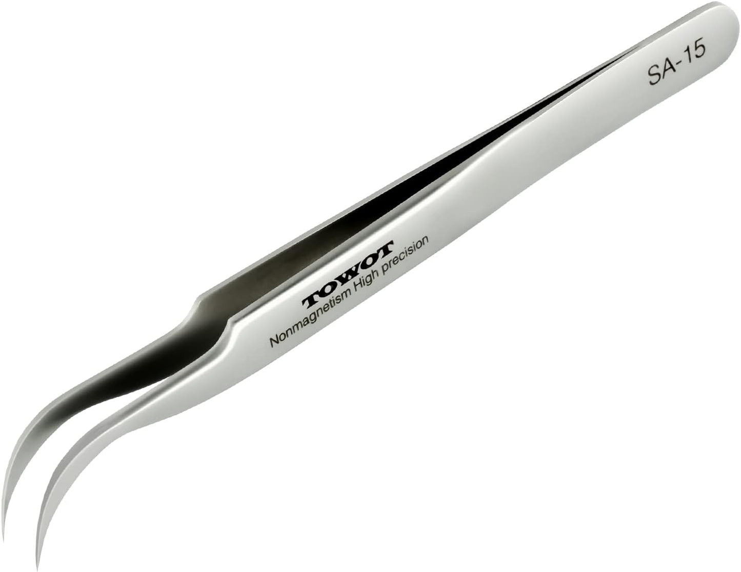 Precision Tweezers, 5 PCS Machine Tweezers Made of Stainless Steel Heat Resistant for Craft, Electronics, Soldering, Medical and Experimental Work, Jewelry-Making, Non-Magnetic Tweezers, by TOWOT