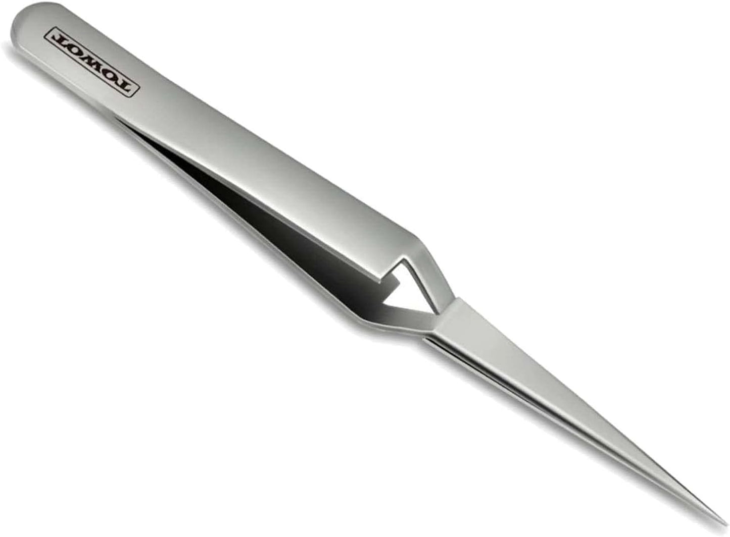TOWOT Precision Tweezers Reverse Tweezers For Electronic Soldering Precision Reverse Ceramic Tweezers Non-Conductive Heat Resistant (Reverse Tweezer Set)