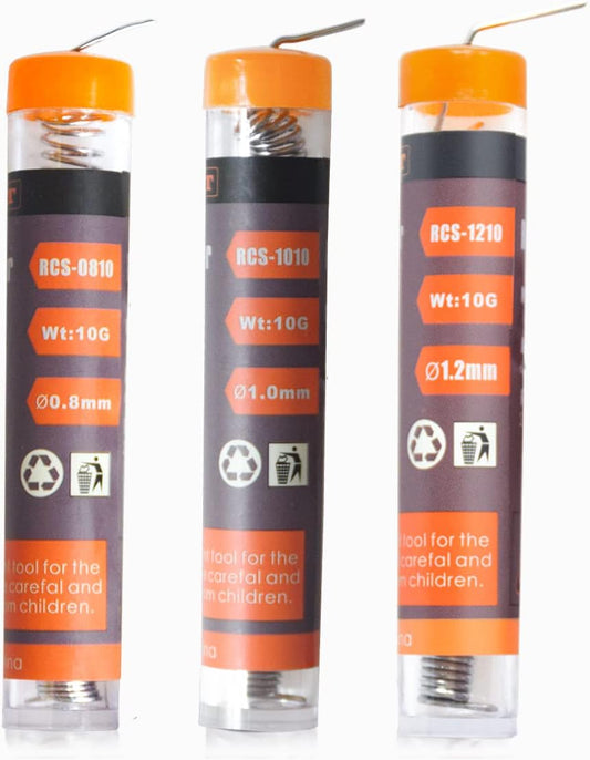 TOWOT Solder Wire with Rosin Core 3 PCS (1.2 mm/1.0 mm/0.8 mm) 10g, Content 1.8% Solder Flux Sn60-Pd40