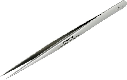 Precision Tweezers, Stainless Steel Pointed Tweezers for Craft, Electronics, Soldering, Medical and Experimental Work, Jewelry-Making, Non-Magnetic Industrial Tweezers by TOWOT