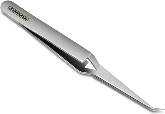 TOWOT Precision Tweezers Reverse Tweezers For Electronic Soldering Precision Reverse Ceramic Tweezers Non-Conductive Heat Resistant (Reverse Tweezer Set)