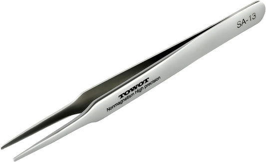 Precision Tweezers, Stainless Steel Pointed Tweezers for Craft, Electronics, Soldering, Medical and Experimental Work, Jewelry-Making, Non-Magnetic Industrial Tweezers by TOWOT Visit the TOWOT Store
