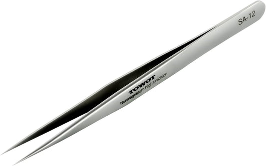 Precision Tweezers, Stainless Steel Pointed Tweezers for Craft, Electronics, Soldering, Medical and Experimental Work, Jewelry-Making, Industrial Tweezers, by TOWOT Visit the TOWOT Store