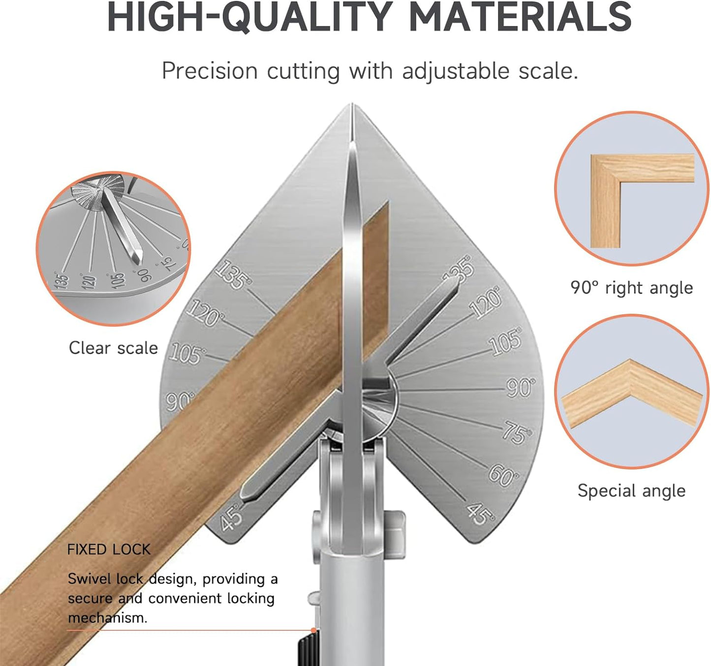 TOWOT Sharp Multi Angle Miter Shear Cutter, Adjustable at 45 To 135 Degree With Safety Lock Hand Tools for Cutting Plastic, PVC and Molding Trim