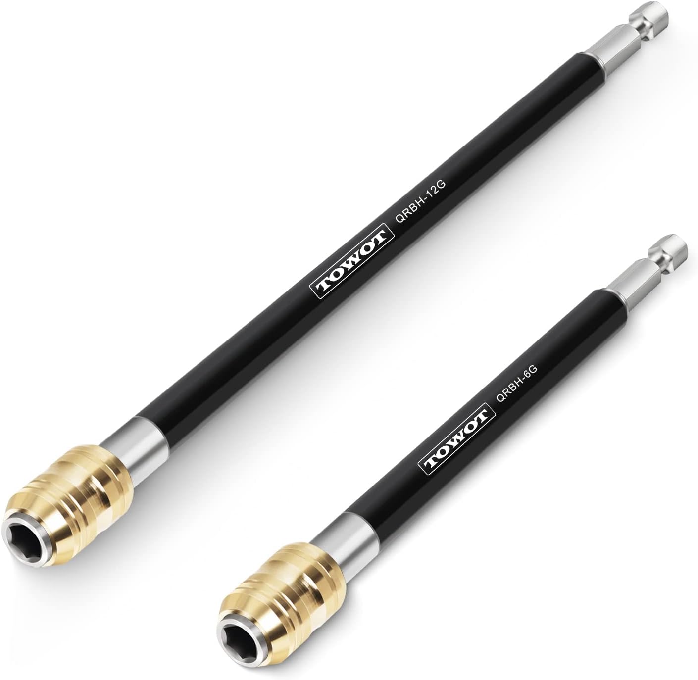 TOWOT Quick Release Bit Holder, 12-Inch Quick Release Bit Holder - Works With All 1/4-Inch Drive Bits - Quick Release Mechanism